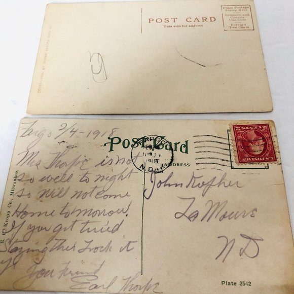 Vintage Fargo ND Postcards Great Northern Passenger Station Jones Memorial Hall - Picture 4 of 4